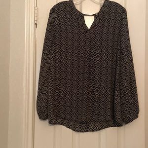 Black blouse with unique details